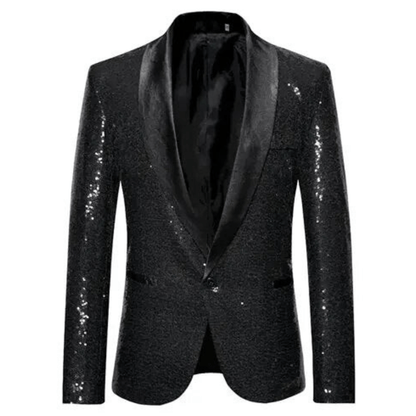 Men's Sequin Tuxedo Blazer | Shimmer Finish | Party & Evening Wear