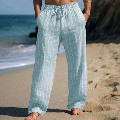 Men’s Linen Blend Lounge Pants | Relaxed Fit | Drawstring Waist