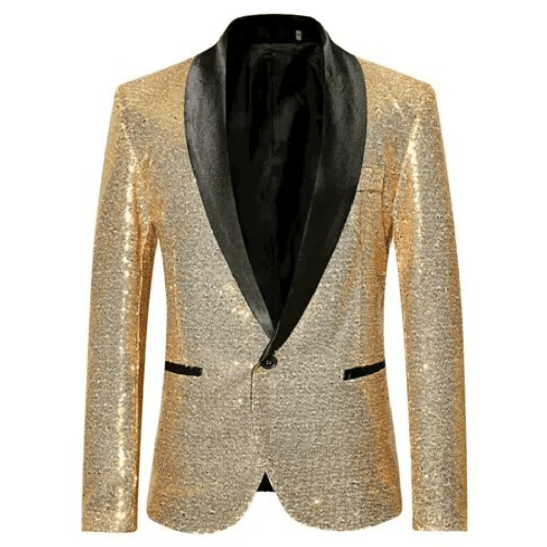 Men's Sequin Tuxedo Blazer | Shimmer Finish | Party & Evening Wear