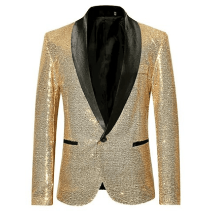 Men's Sequin Tuxedo Blazer | Shimmer Finish | Party & Evening Wear