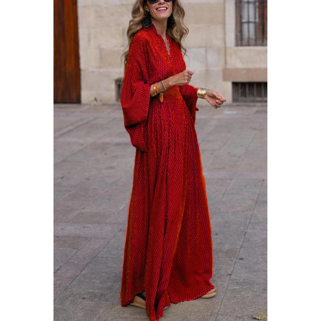 Boho Maxi Dress | Lightweight Crinkle Texture | Relaxed Fit