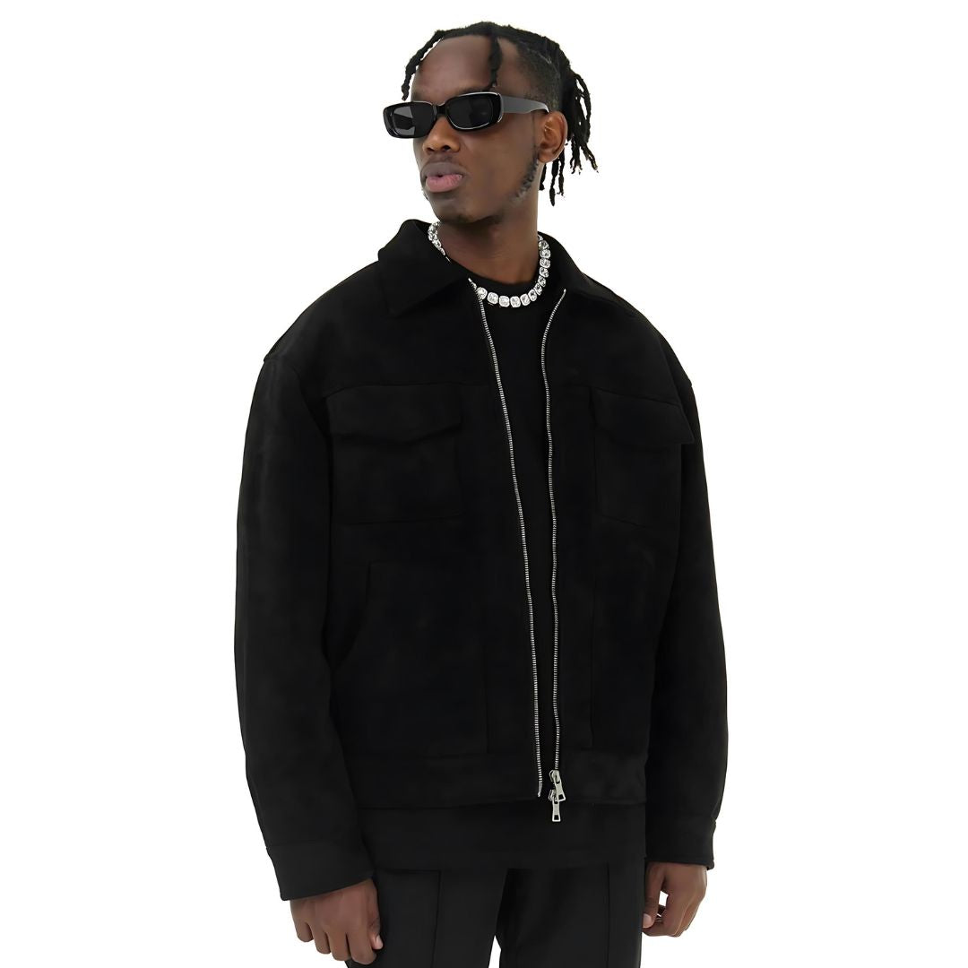 Men’s Faux Suede Overshirt Jacket | Casual Fall Layering Piece Canada