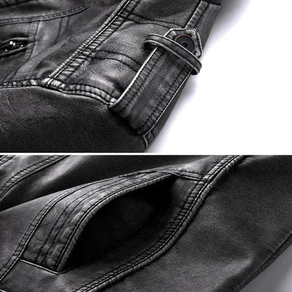 Men’s Faux Leather Moto Jacket | Zip-Up Biker Style | Casual Outerwear Canada
