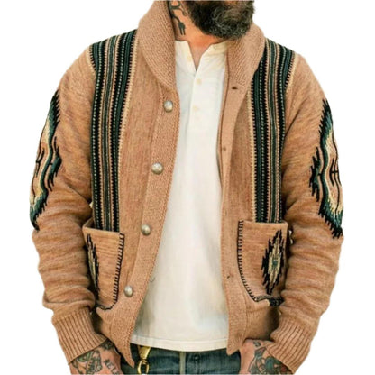 Men’s Knit Cardigan Sweater | Button-Front with Pattern Detailing | Casual Layering Canada