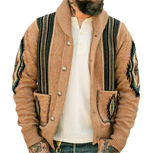 Men’s Knit Cardigan Sweater | Button-Front with Pattern Detailing | Casual Layering Canada