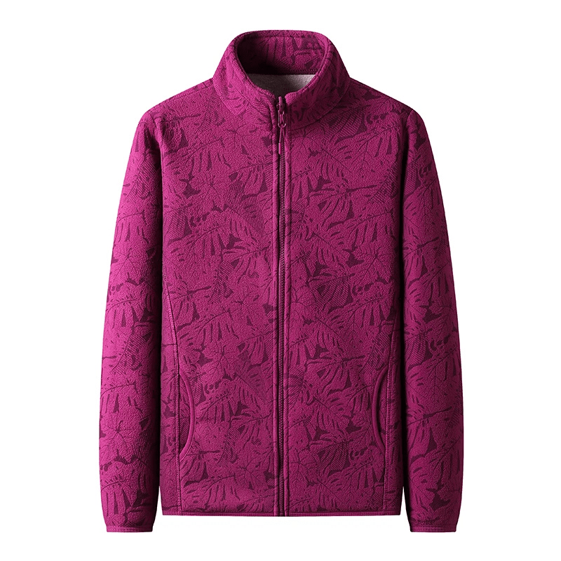 Floral Fleece Zip-Up Jacket | Soft & Warm | Stylish Design