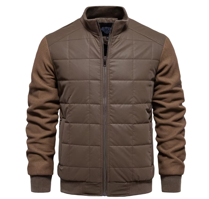 Men’s Quilted Bomber Jacket | Lightweight Insulated | Transitional Outerwear
