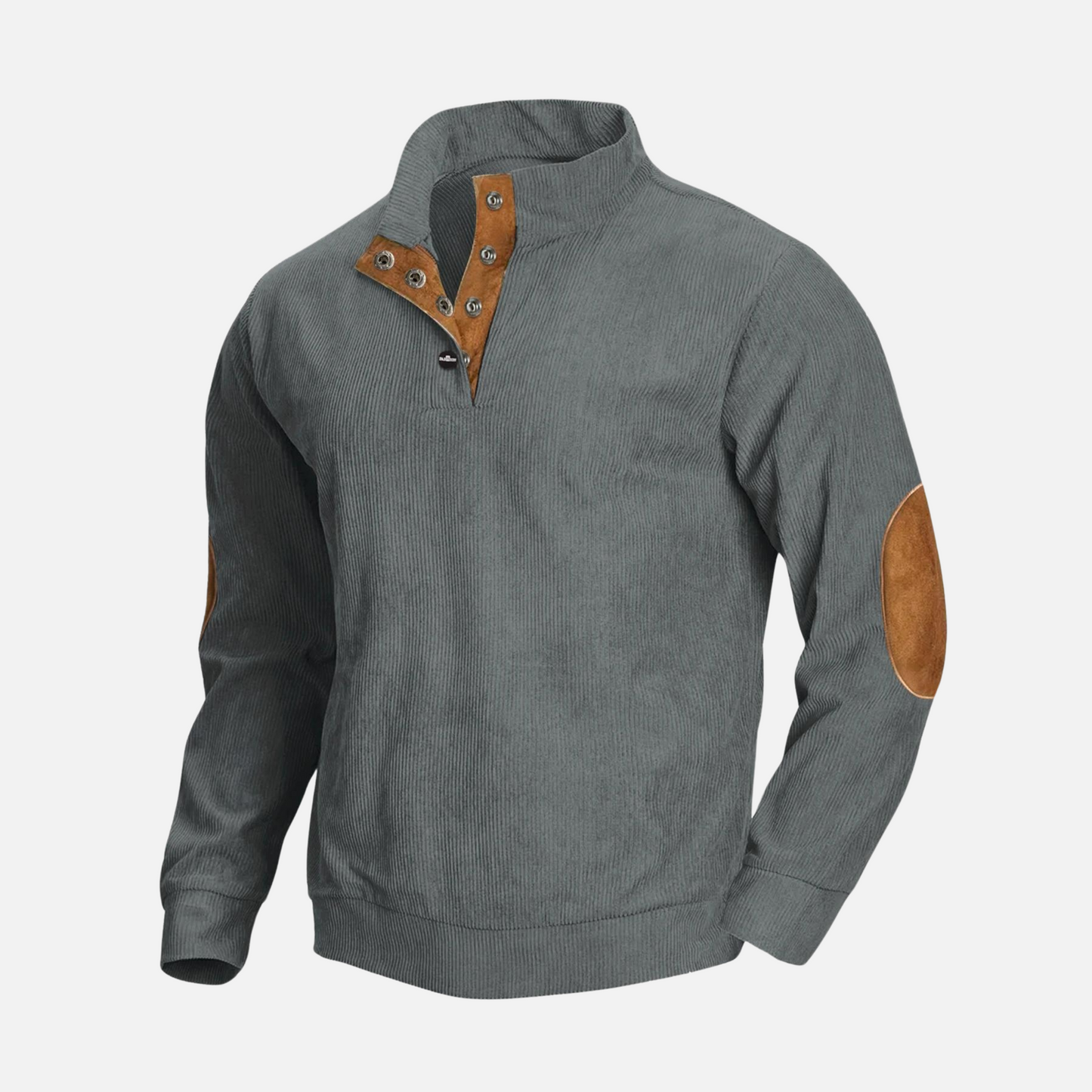 Men’s Quarter-Zip Corduroy Pullover | Suede Elbow Patch | Midweight Fall Layer