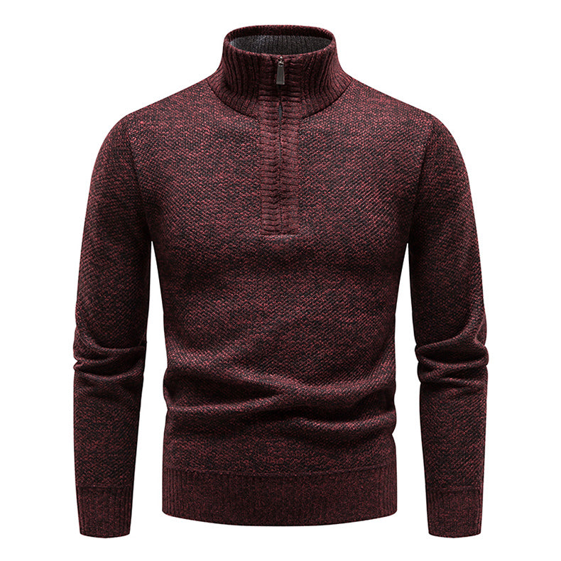 Men’s Half-Zip Sweater | Knitted Pullover with Stand Collar | Warm Casual Canada