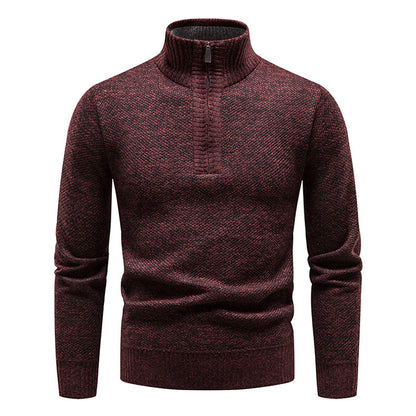 Men’s Half-Zip Sweater | Knitted Pullover with Stand Collar | Warm Casual Canada