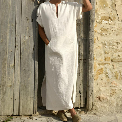 Men’s Long Kaftan Tunic | Linen Blend | Relaxed Fit