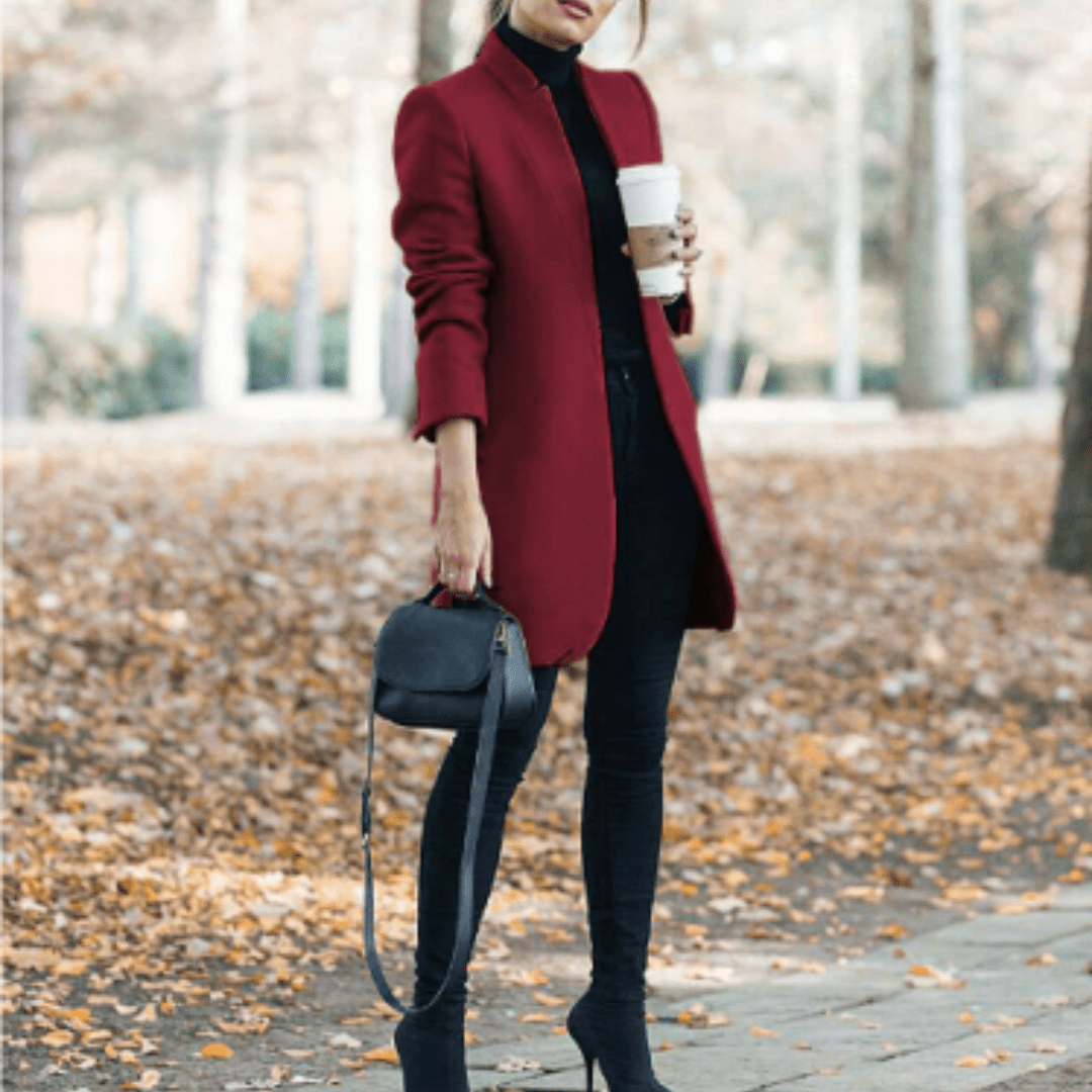 Minimalist Longline Coat | Open Front | Tailored Silhouette