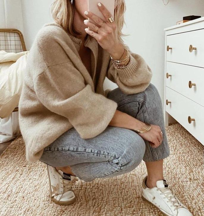 Relaxed Knit Button Cardigan | Drop Shoulder | Cozy Casual Layer