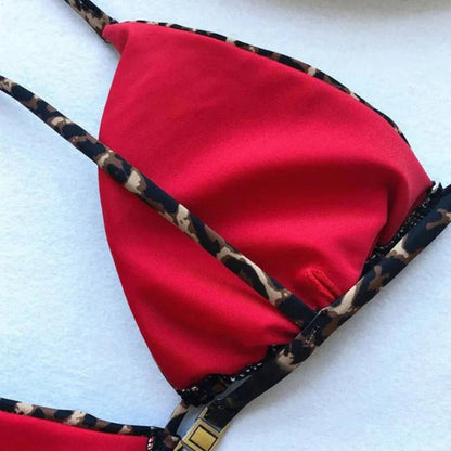 Leopard Print Bikini Set | Triangle Top & Low-Rise Bottom | Bold Swimwear Canada
