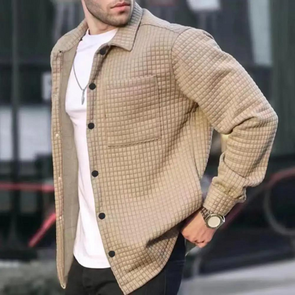 Men’s Checked Overshirt | Button-Up Layering Shirt Jacket | Casual Workwear Canada