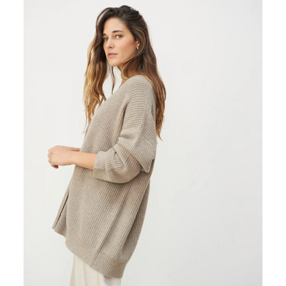 Ribbed Knit Button Cardigan | Relaxed Fit with Drop Shoulders | Soft Casual Layer
