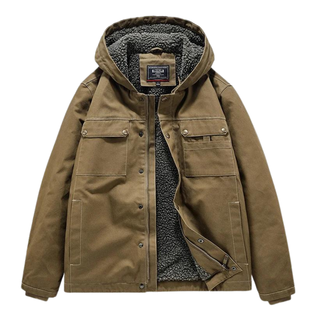 Sherpa-Lined Utility Jacket | Heavyweight Canvas | Cold Weather Essential