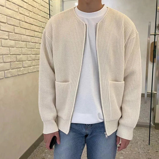 Men's Knit Cardigan Jacket | Minimalist Design | Soft Cotton Blend | Casual Layering