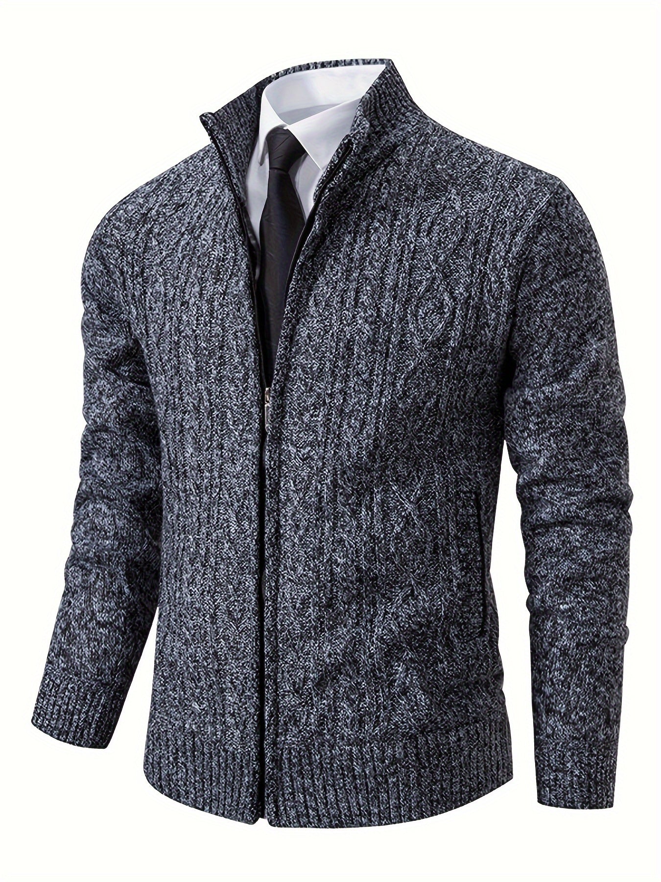 Men’s Knit Zip Jacket | Full-Zip Cardigan Style | Smart Casual Layer