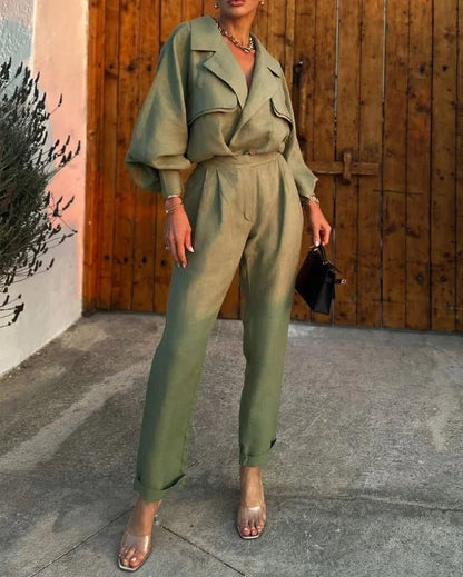 Elegant Utility Jumpsuit | Belted Waist | Relaxed Fit | Day-to-Night Style