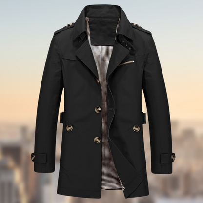 Men’s Trench Coat | Double-Breasted Classic | Lightweight Spring Outerwear