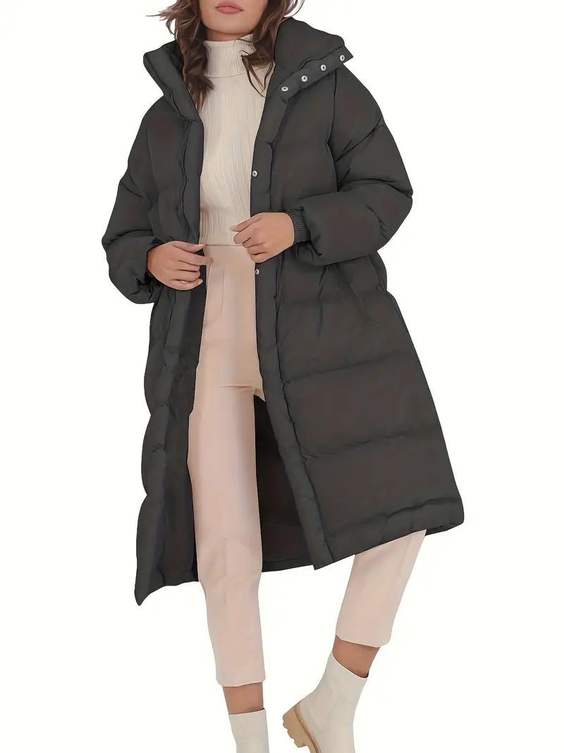 Longline Puffer Coat | Ultra-Warm Insulated Design | Lightweight Polyester | Winter Outerwear