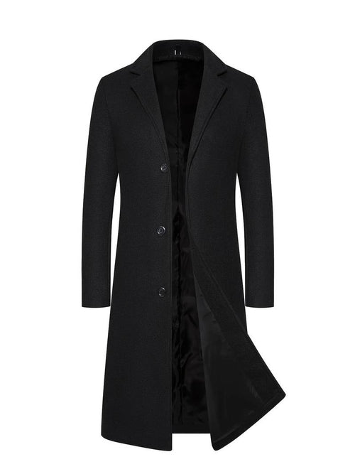 Classic Long Wool Coat | Tailored Fit | Warm Winter Outerwear | Elegant Minimalist Design