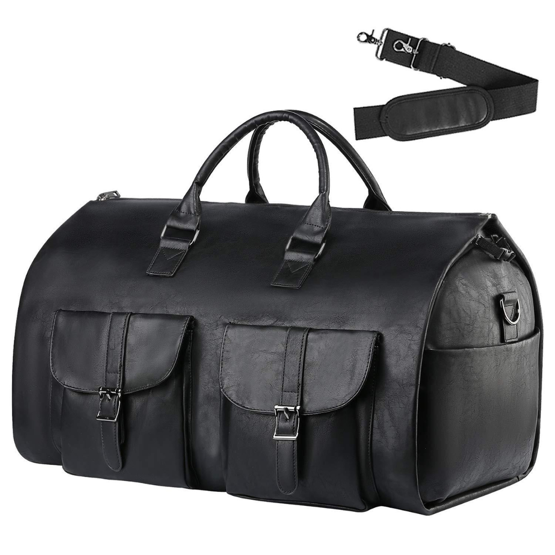 Men’s Vintage Leather Weekender Bag | Travel Duffle | Classic Structured Design