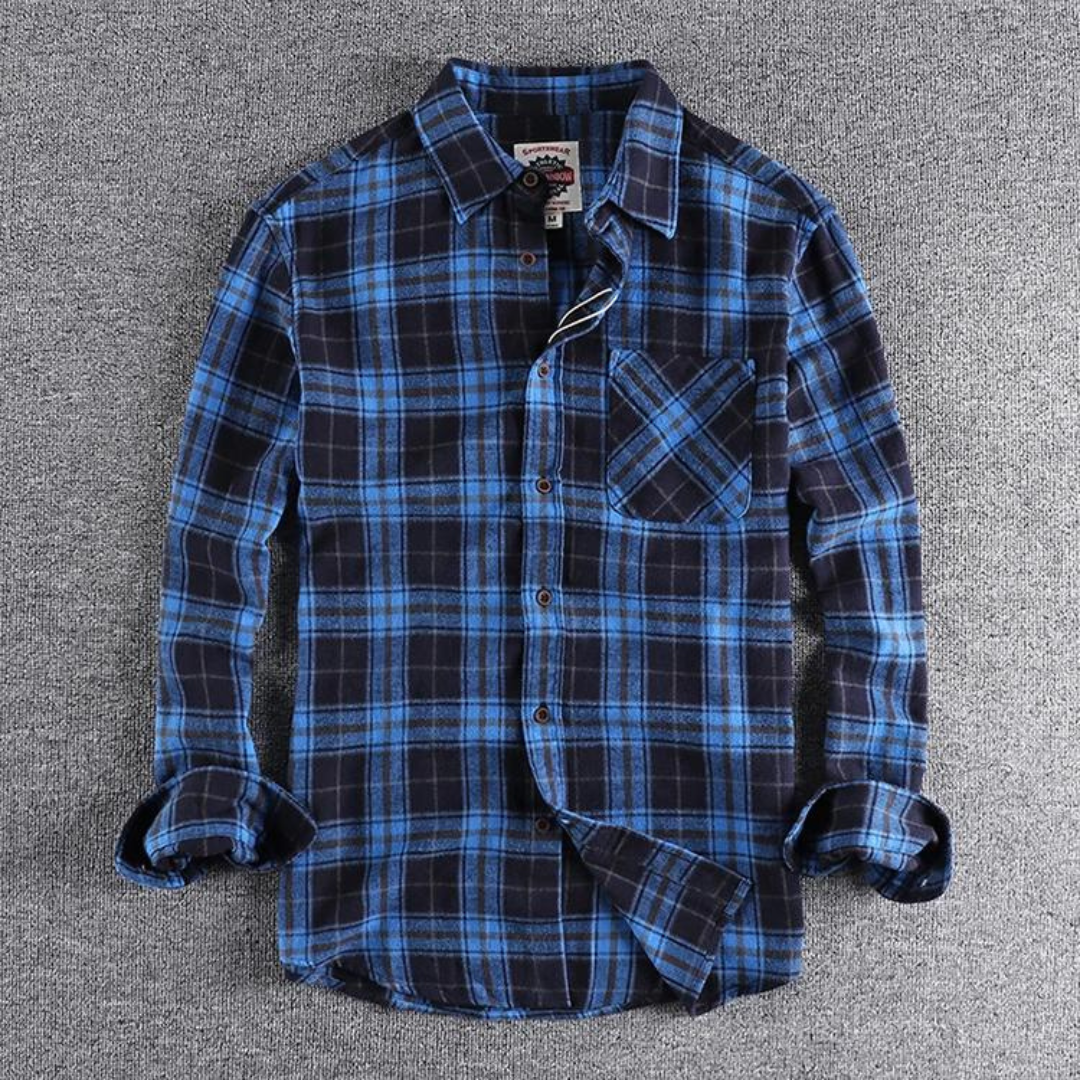 Men's Flannel Shirt | Classic Plaid | Soft Brushed Cotton