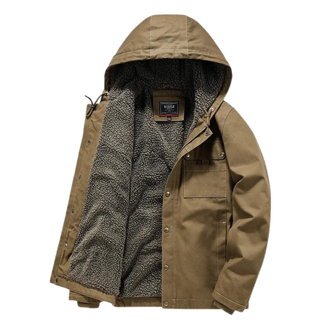 Sherpa-Lined Utility Jacket | Heavyweight Canvas | Cold Weather Essential