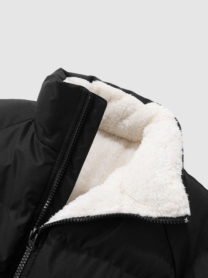 Men’s Sherpa-Lined Puffer Jacket | Heavyweight Insulated Outerwear | Winter-Ready Warmth