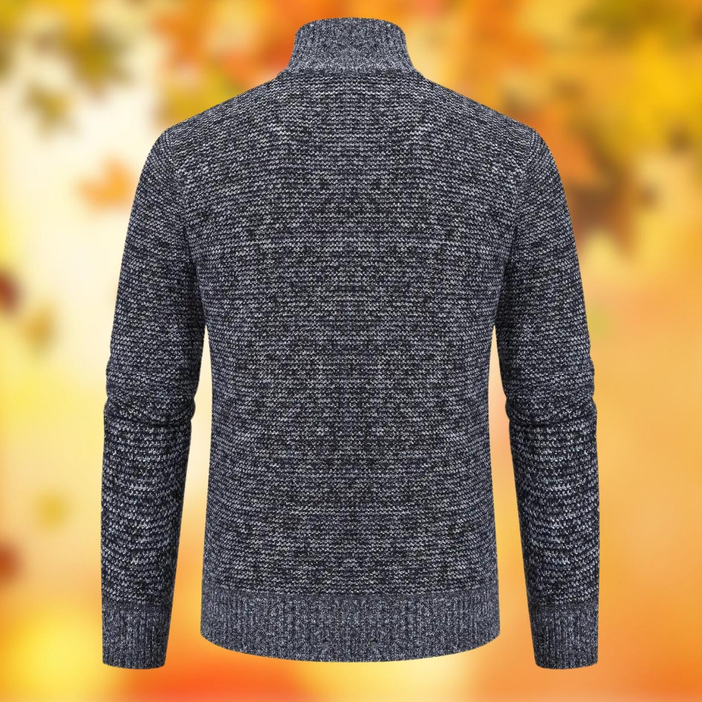 Quilted Knit Jacket | Mixed Fabric Design with Zip Closure