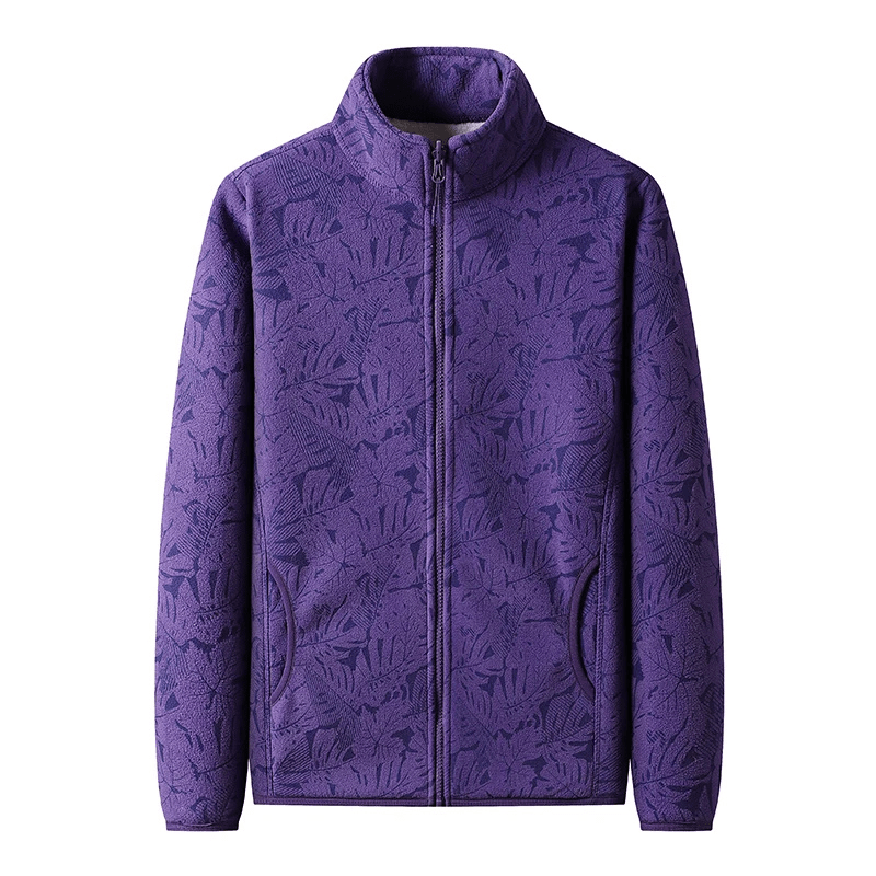 Floral Fleece Zip-Up Jacket | Soft & Warm | Stylish Design