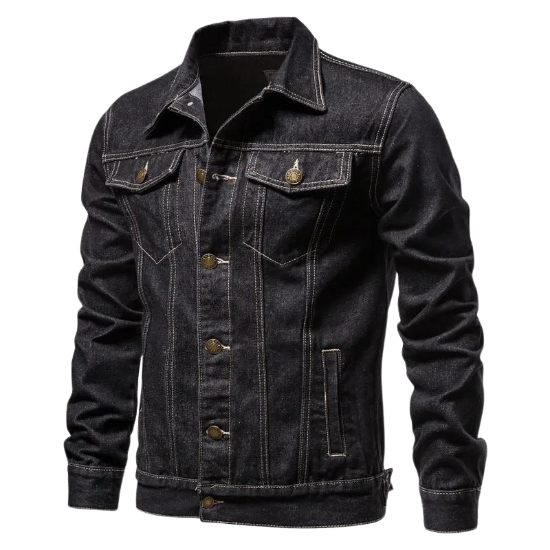 Men’s Classic Denim Jacket | Light Wash | Button-Up Casual Outerwear