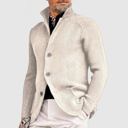 Button-Up Knit Cardigan Jacket | Stylish Midweight Layer | Soft Wool Blend | Smart Casual