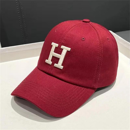 Embroidered Baseball Cap | Classic Adjustable Hat with Varsity “H” | Everyday Streetwear Accessory