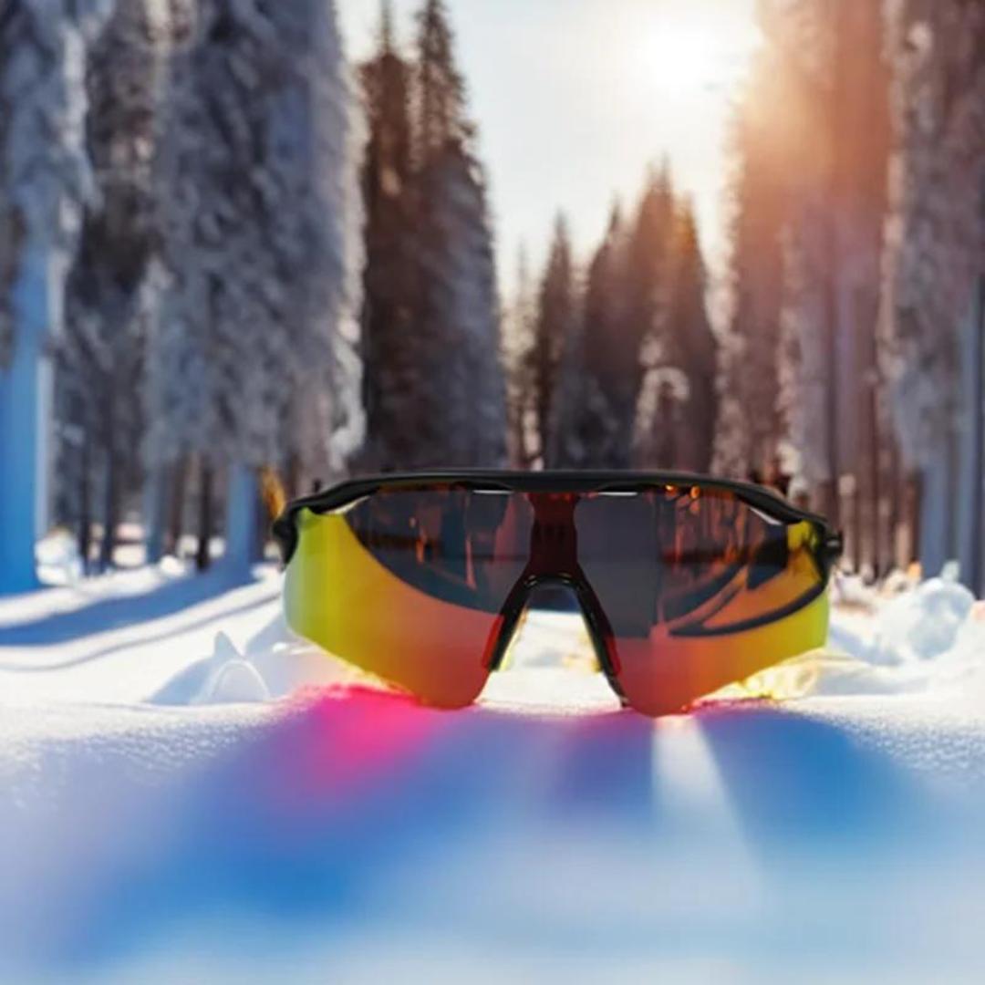 Wraparound Red Lens Sport Sunglasses | UV400 Shield | Lightweight Fit