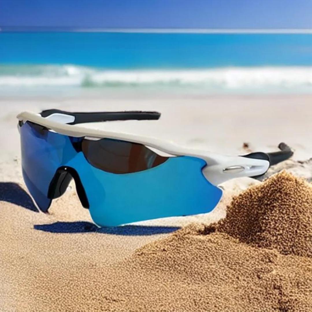 Wraparound Red Lens Sport Sunglasses | UV400 Shield | Lightweight Fit