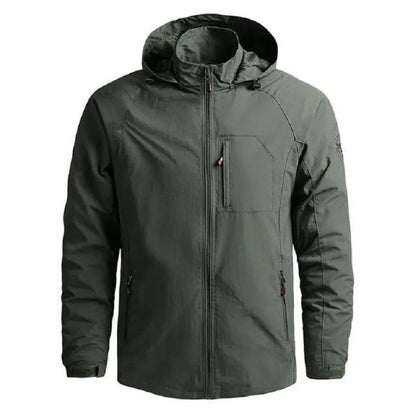 Men’s Tactical Hooded Jacket | Windbreaker Shell | Lightweight Water-Resistant Outerwear