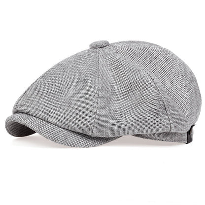 Men’s Vintage Newsboy Cap | Wool-Blend Flat Cap | Classic 8-Panel Gatsby Style