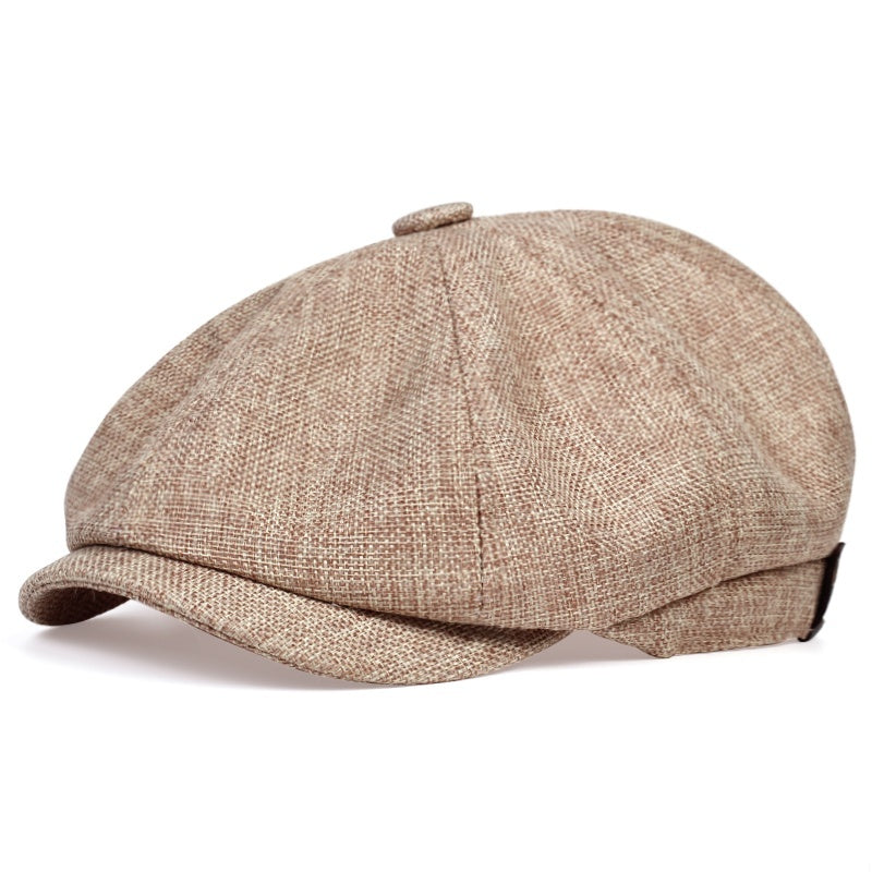 Men’s Vintage Newsboy Cap | Wool-Blend Flat Cap | Classic 8-Panel Gatsby Style