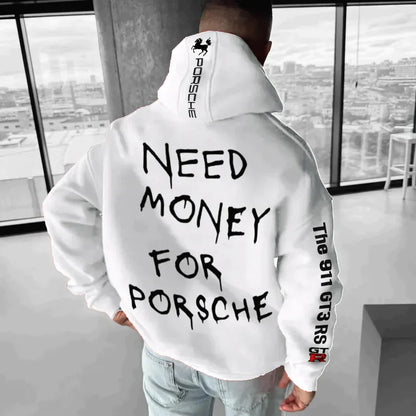 Unisex Graphic Hoodie | Porsche 911 GT3 RS Print | Streetwear-Inspired Pullover Sweatshirt