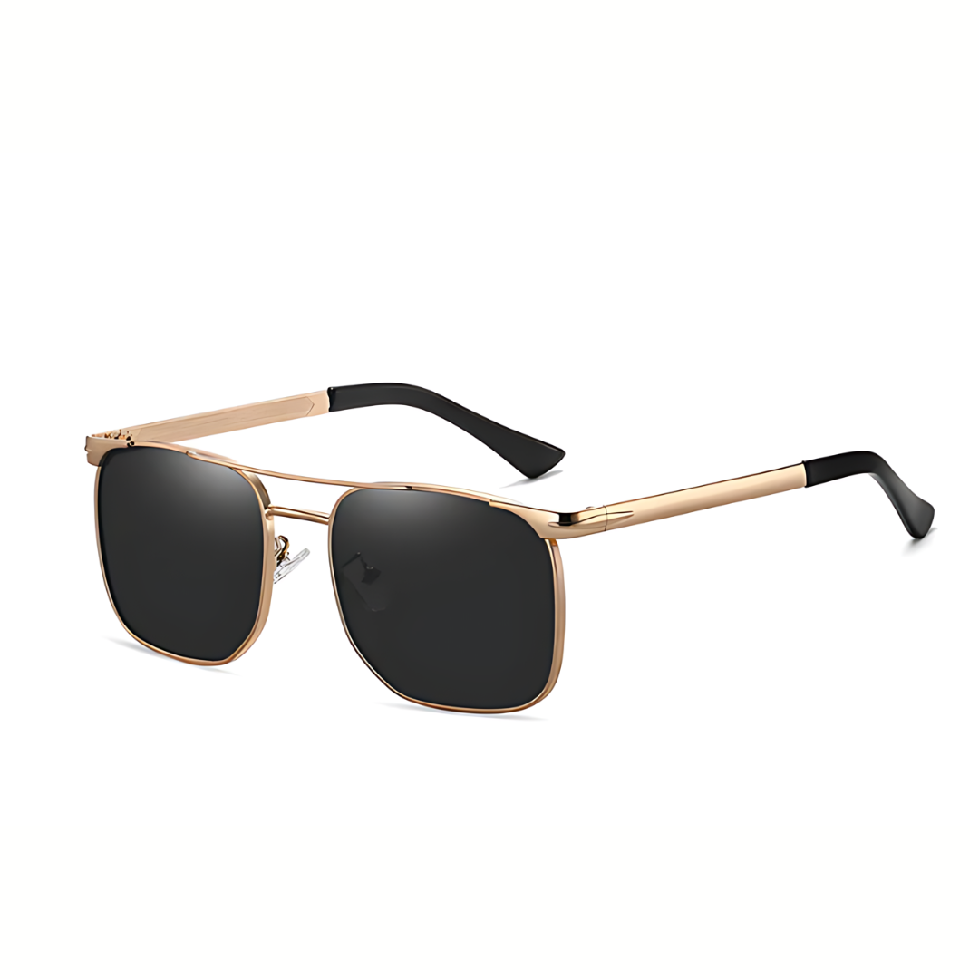 Men’s Metal Frame Sunglasses | Rectangular Lens | UV400 Polarized Eyewear