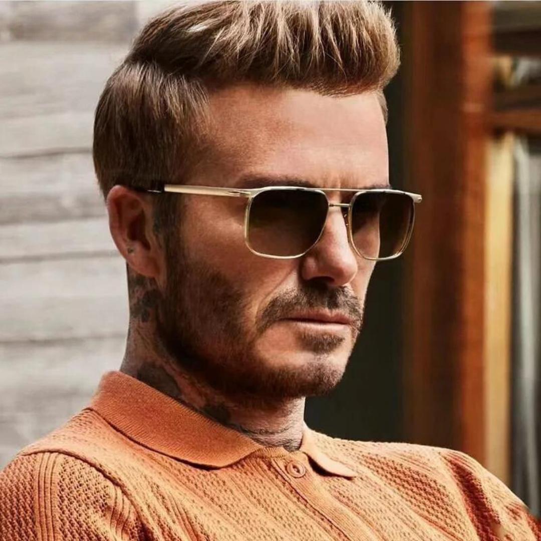 Men’s Metal Frame Sunglasses | Rectangular Lens | UV400 Polarized Eyewear