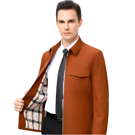 Men’s Smart Casual Jacket | Checked Lining | Lightweight Business Outerwear
