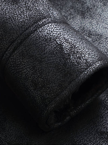 Men's Shearling Aviator Jacket | Genuine Leather | Warm Lined | Classic Flight Style