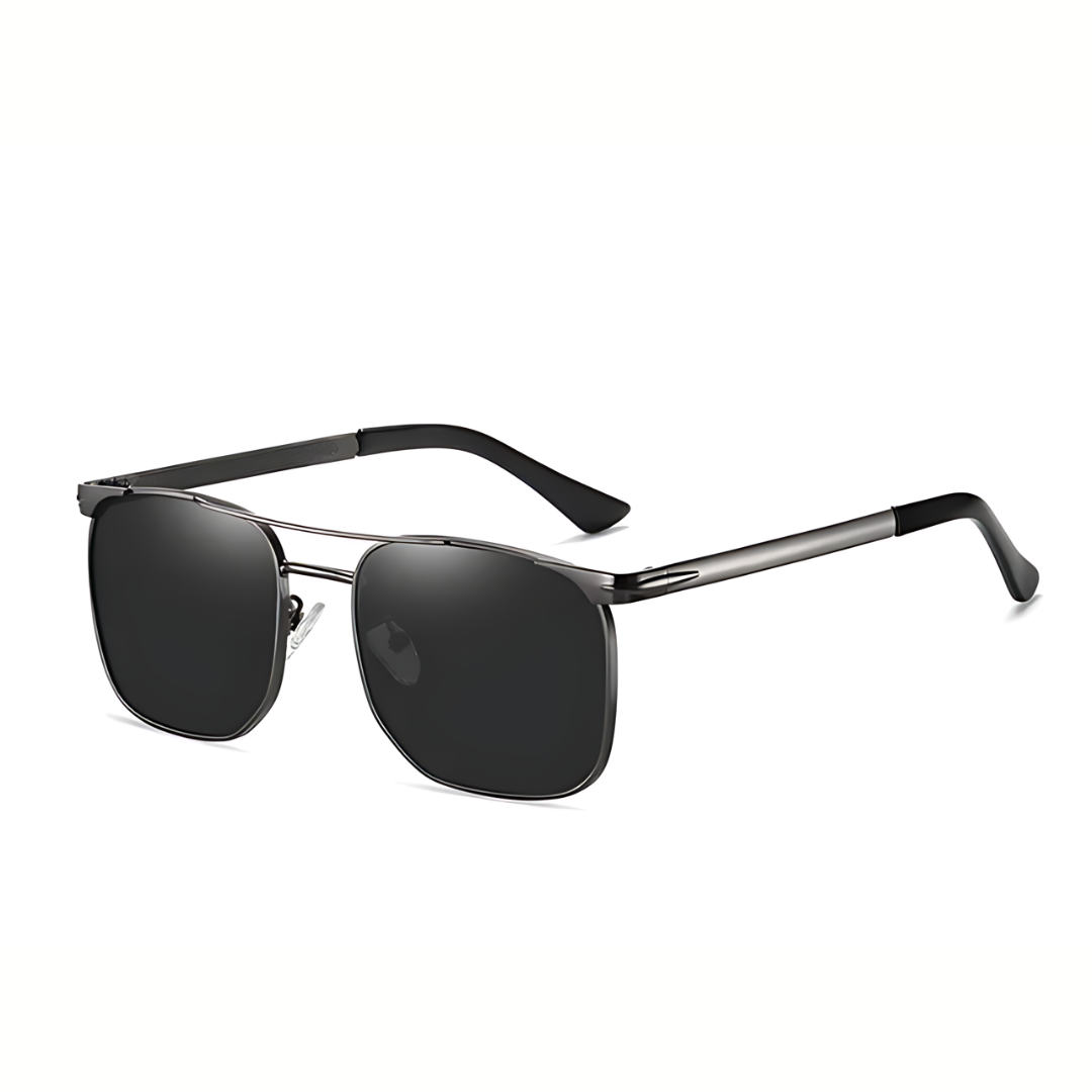 Men’s Metal Frame Sunglasses | Rectangular Lens | UV400 Polarized Eyewear