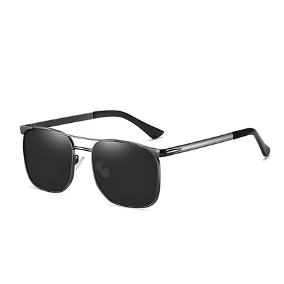 Men’s Metal Frame Sunglasses | Rectangular Lens | UV400 Polarized Eyewear