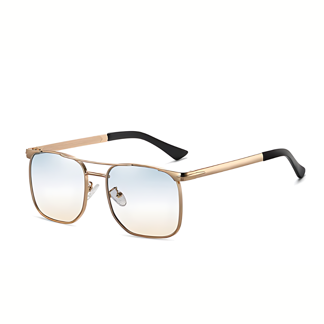 Men’s Metal Frame Sunglasses | Rectangular Lens | UV400 Polarized Eyewear