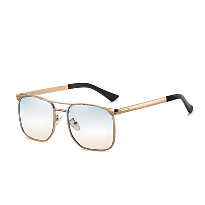 Men’s Metal Frame Sunglasses | Rectangular Lens | UV400 Polarized Eyewear